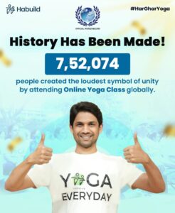Habuild Creates History on International Yoga Day with World Record for Largest Online Yoga Participation