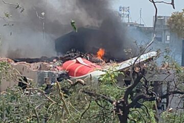 BREAKING News: Air India plane crashes near Ahmedabad airport in Gujarat, 242 people aboard the plane